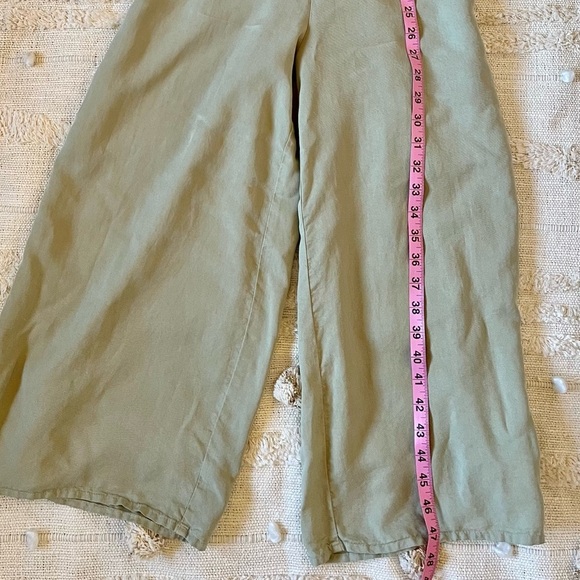 Love Tree sage green ruffle surplice cropped jumpsuit xsmall - Picture 5 of 8